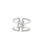 Baguette Diamond Cage Ring front view
