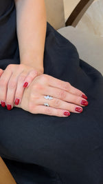 Pear Diamond Three-Row Cluster Ring - additional view