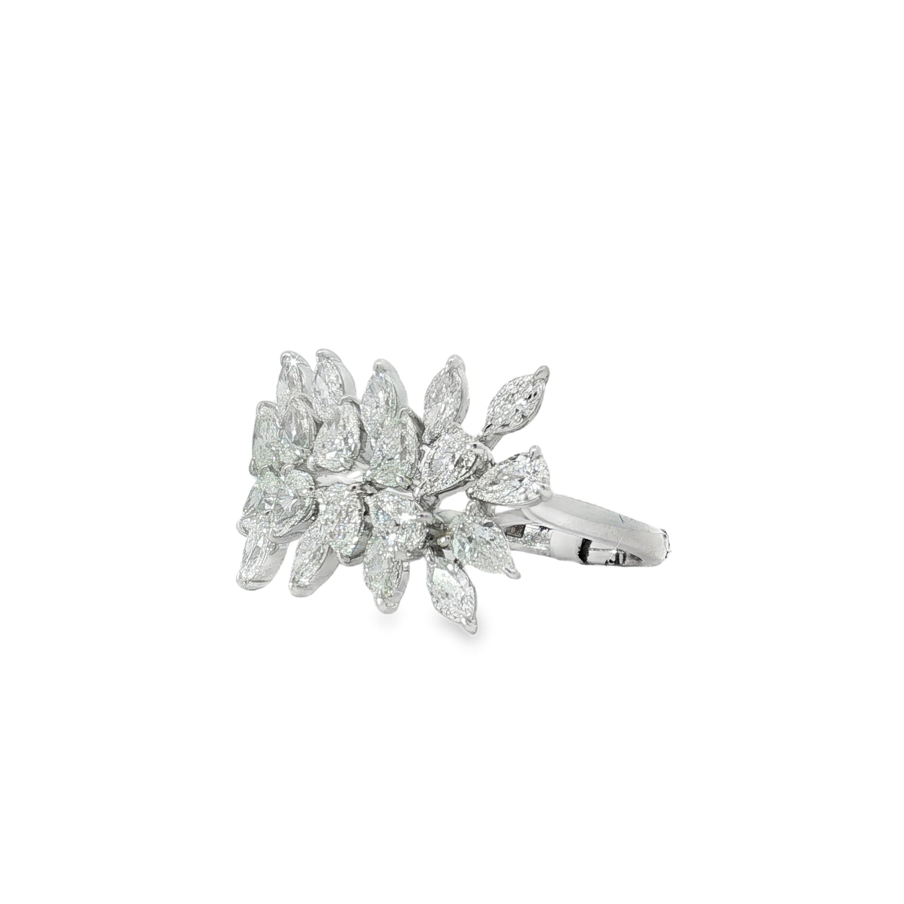 Marquise Diamond Branch Ring angled view