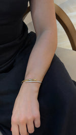 Modern Pavé Wrap Yellow Gold Bangle - additional view
