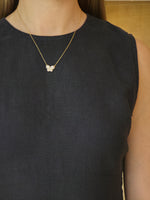 Dazzling Layered Butterfly Diamond Yellow Gold Pendant - additional view