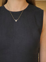 Whimsical Diamond Bird Yellow Gold Pendant - additional view