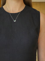 Emerald Diamond Crescent Pendant - additional view