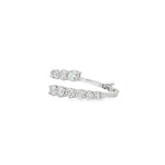 Round Diamond Parallel Bypass Ring in white gold angled view