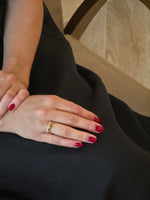 Modern Diamond Arrow Yellow Gold Ring - additional view