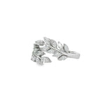 Marquise Diamond Laurel Open Ring in white gold angled view