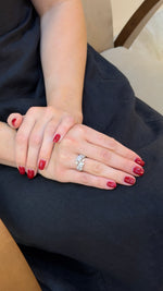 Marquise Diamond Laurel Open Ring - additional view