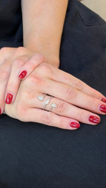Graceful Mixed-Cut Diamond Spiral Ring - additional view
