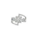 Baguette Diamond Frame Ring in white gold front view