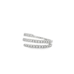 Diamond Four-Row Open Ring in white gold angled view