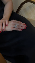 Minimal Diamond Four-Row Open Ring - additional view