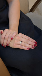 Delicate Pear Diamond Triple-Band Ring - additional view