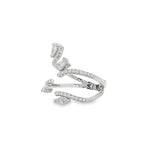 Mixed-Cut Diamond Wrap Ring in white gold angled view