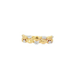 Marquise Diamond Vine Yellow Gold Ring front view
