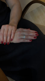Sculptural Pavé Diamond Crossover Ring - additional view