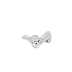 Marquise Diamond Wave Ring in white gold front view
