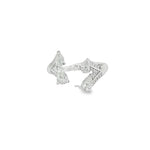 Pear Diamond Chevron Open Ring in white gold front view