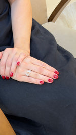 Pear Diamond Chevron Open Ring - additional view