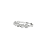 Braided Pavé Diamond Band Ring in white gold angled view