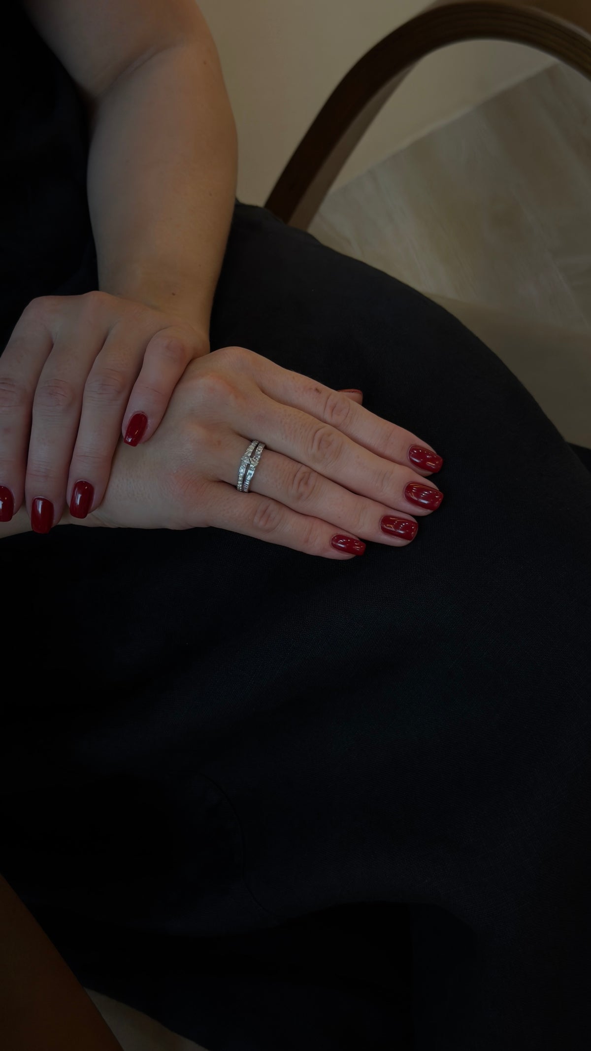 Baguette Diamond Double-Row Band Ring - additional view