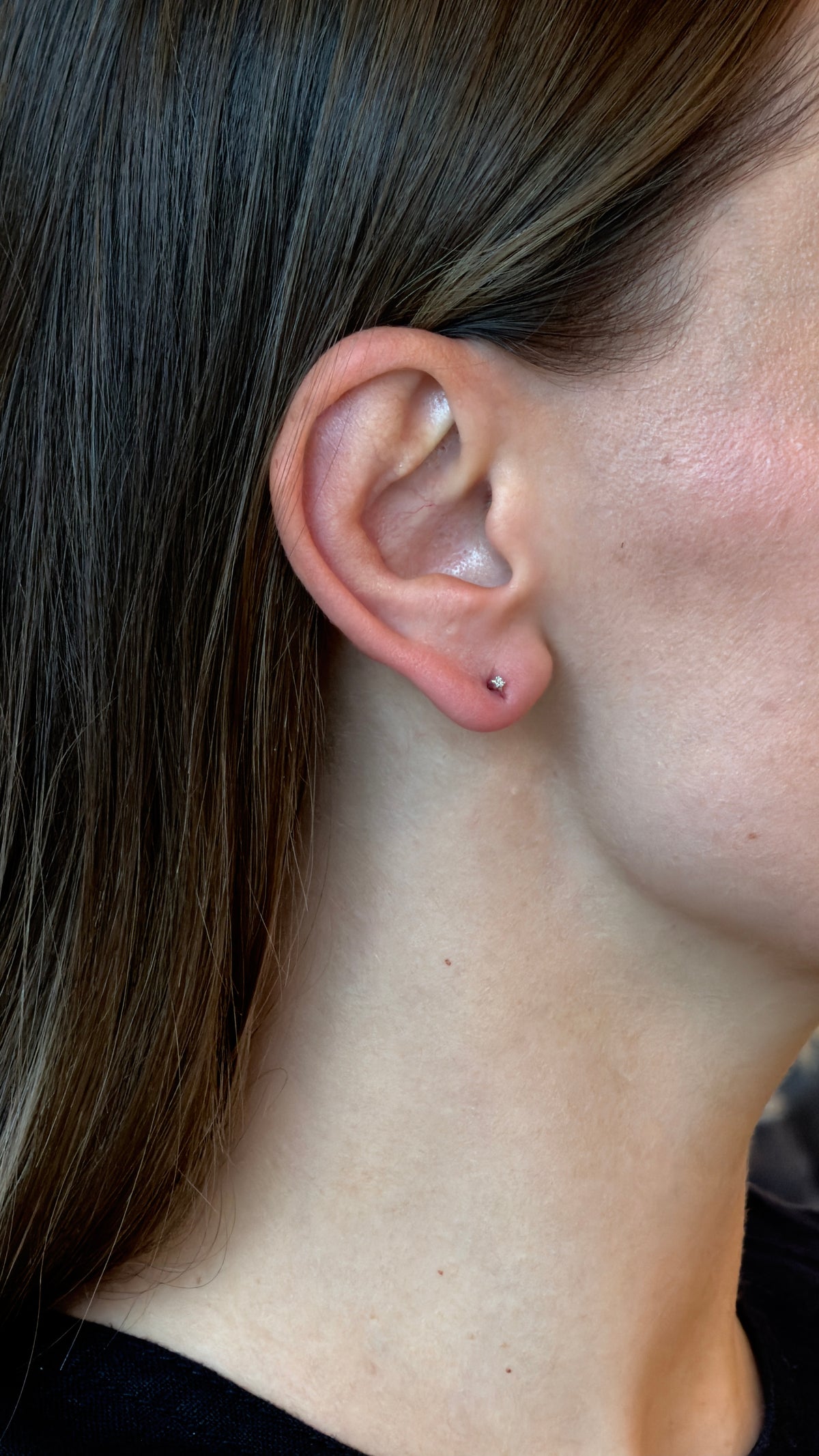 Understated Six-Prong Round Diamond Stud Earrings - additional view