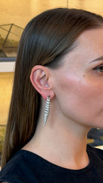 Sculptural Diamond Lattice Tapered Earrings - additional view