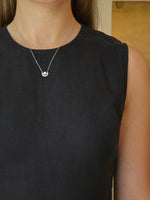 Refined Pearl Diamond Crescent Necklace - additional view