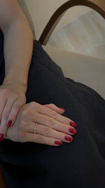 Rope-Twist Diamond Bezel Yellow Gold Ring - additional view