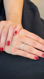 Delicate Beaded-Edge Diamond Row Ring - additional view