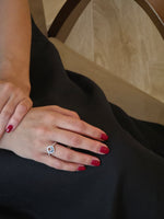 Sapphire Arc Open-Lozenge Diamond Ring - additional view