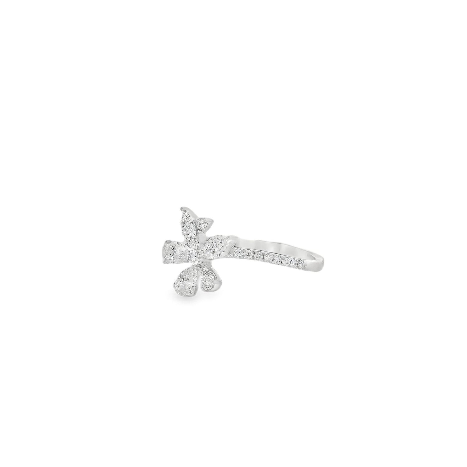 Delicate Flowery Diamond Ring