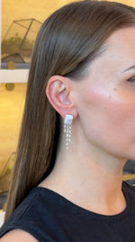 Elegant Baguette Drops Diamond Earrings - additional view