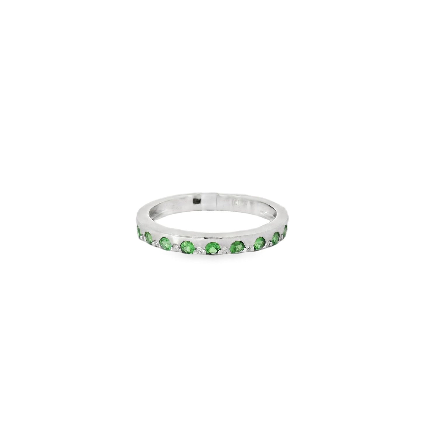 Lovely Simple Tsavorite Diamond Ring