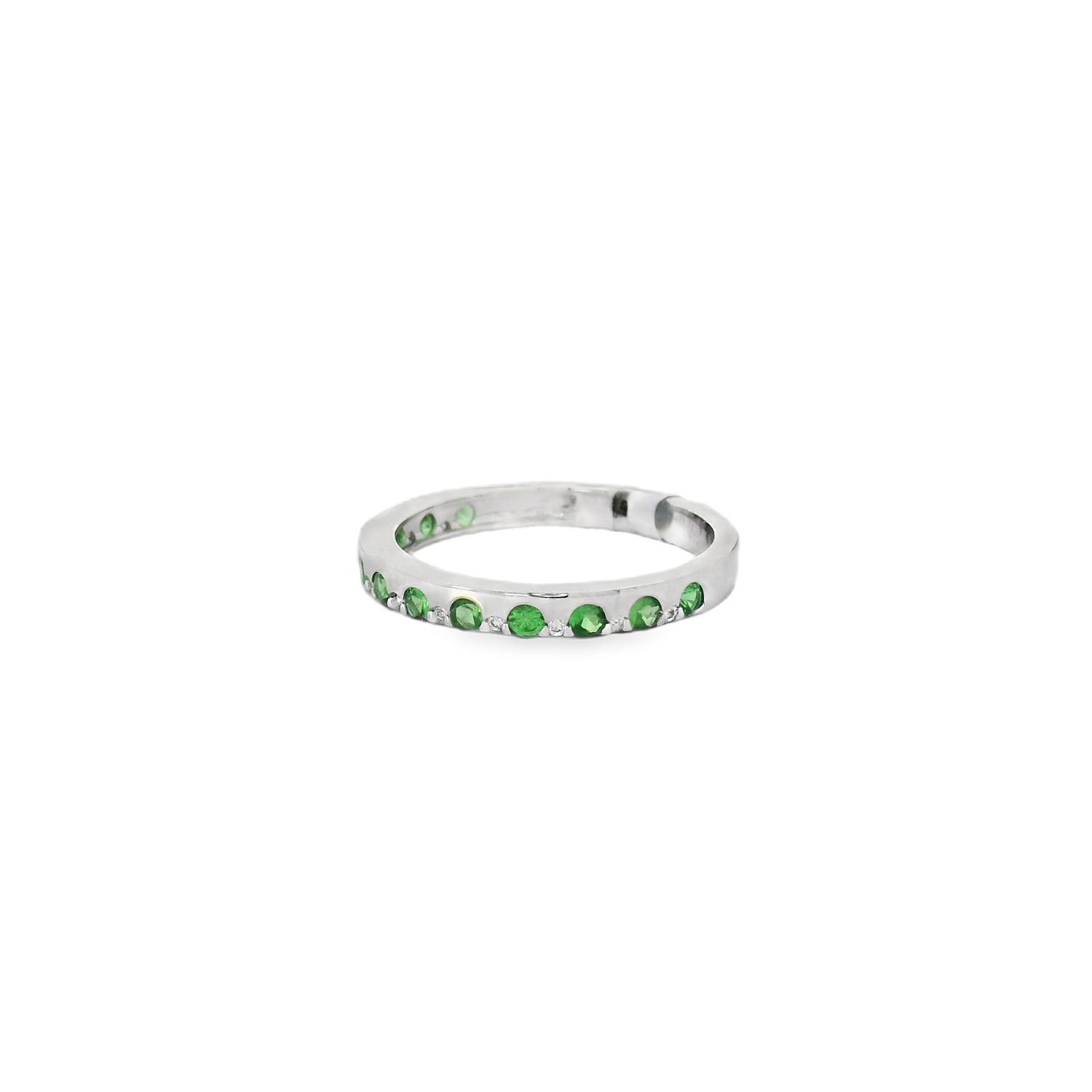 Lovely Simple Tsavorite Diamond Ring
