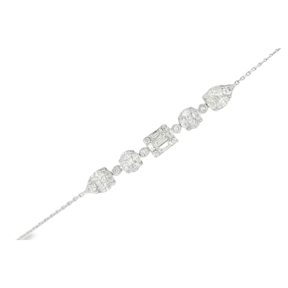 Elegant Multi-Shape Diamond Bracelet