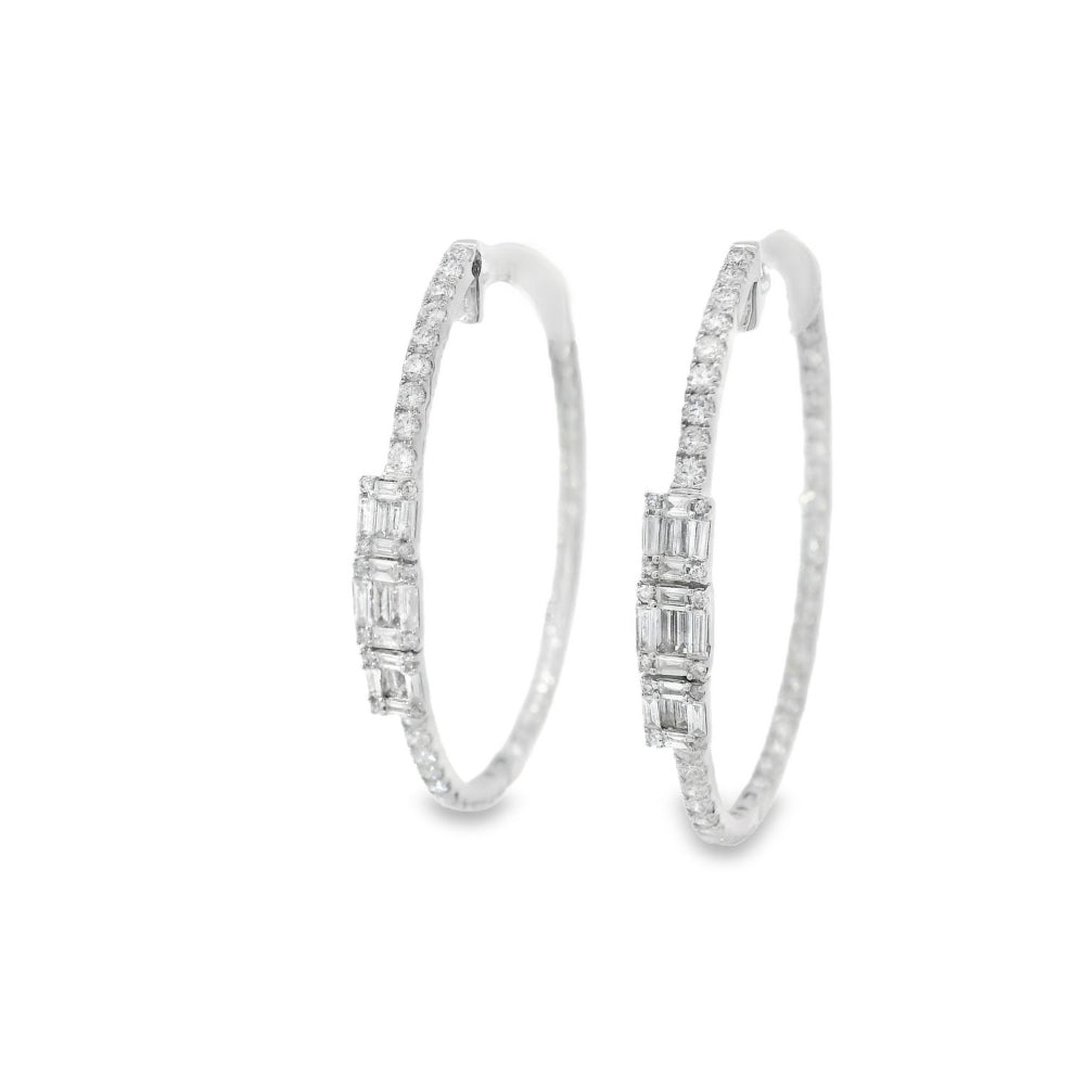 Exquisite Inside Out Diamond Hoops
