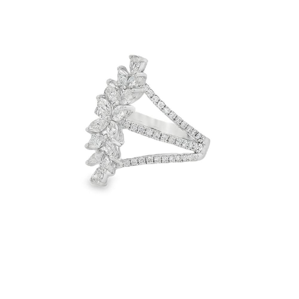 Fancy 3-Layer with Marquise Diamond Ring