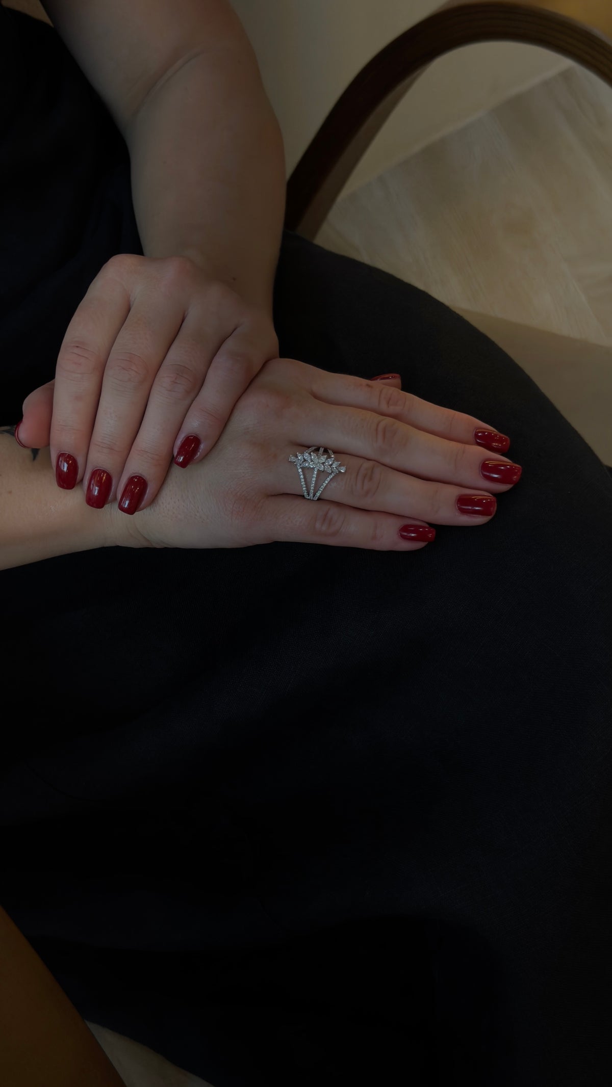 Fancy 3-Layer with Marquise Diamond Ring - additional view
