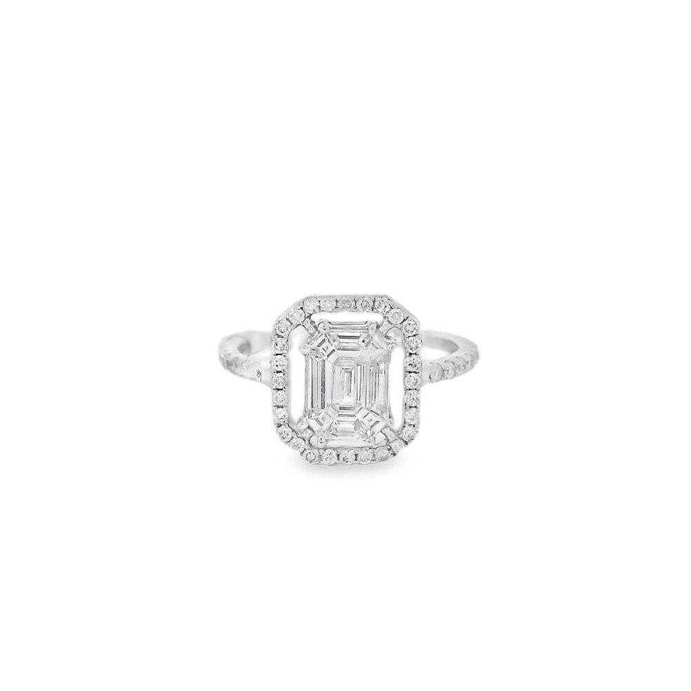 Flawles Baguettes Set Diamond Ring
