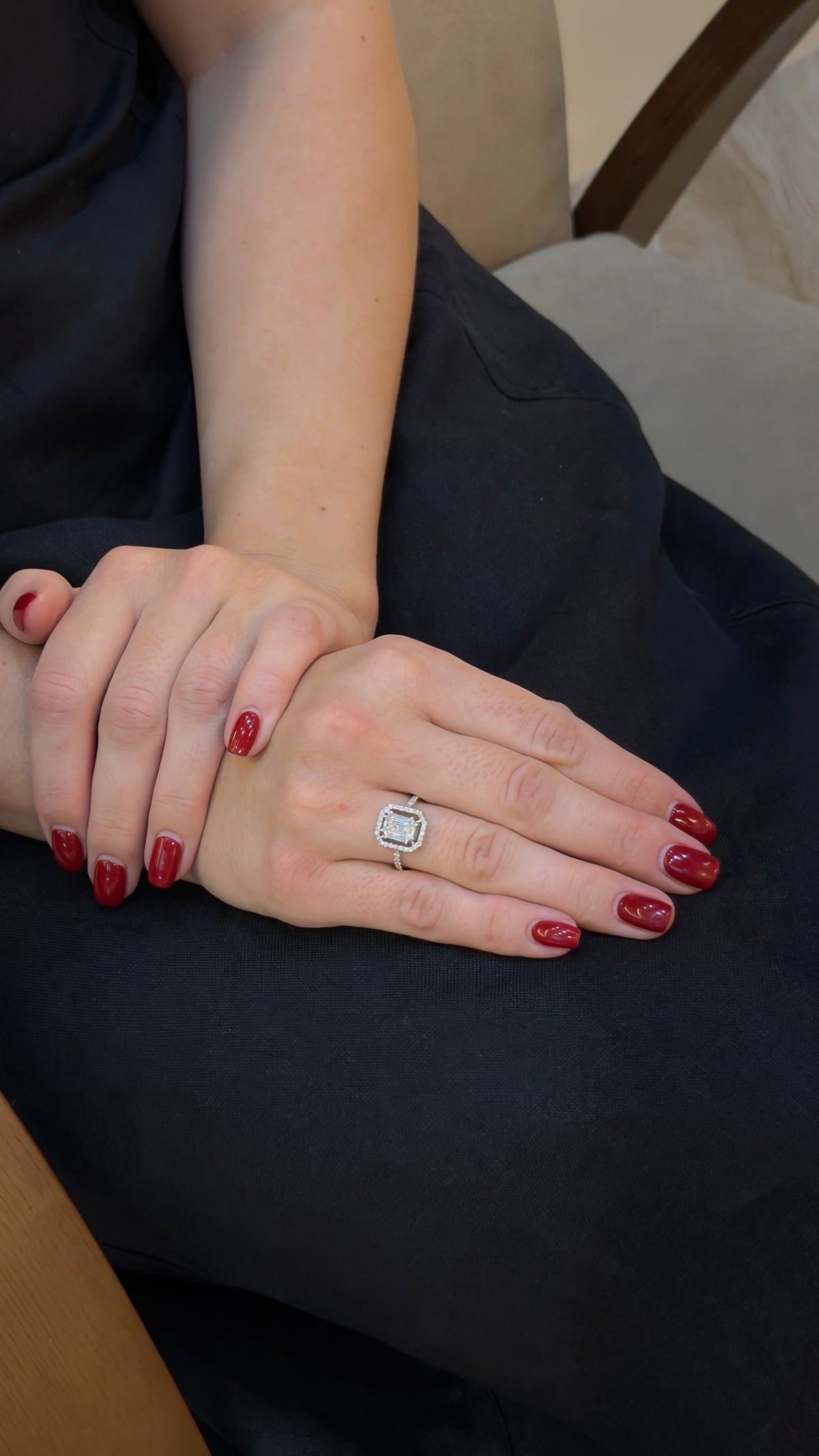 Flawles Baguettes Set Diamond Ring - additional view
