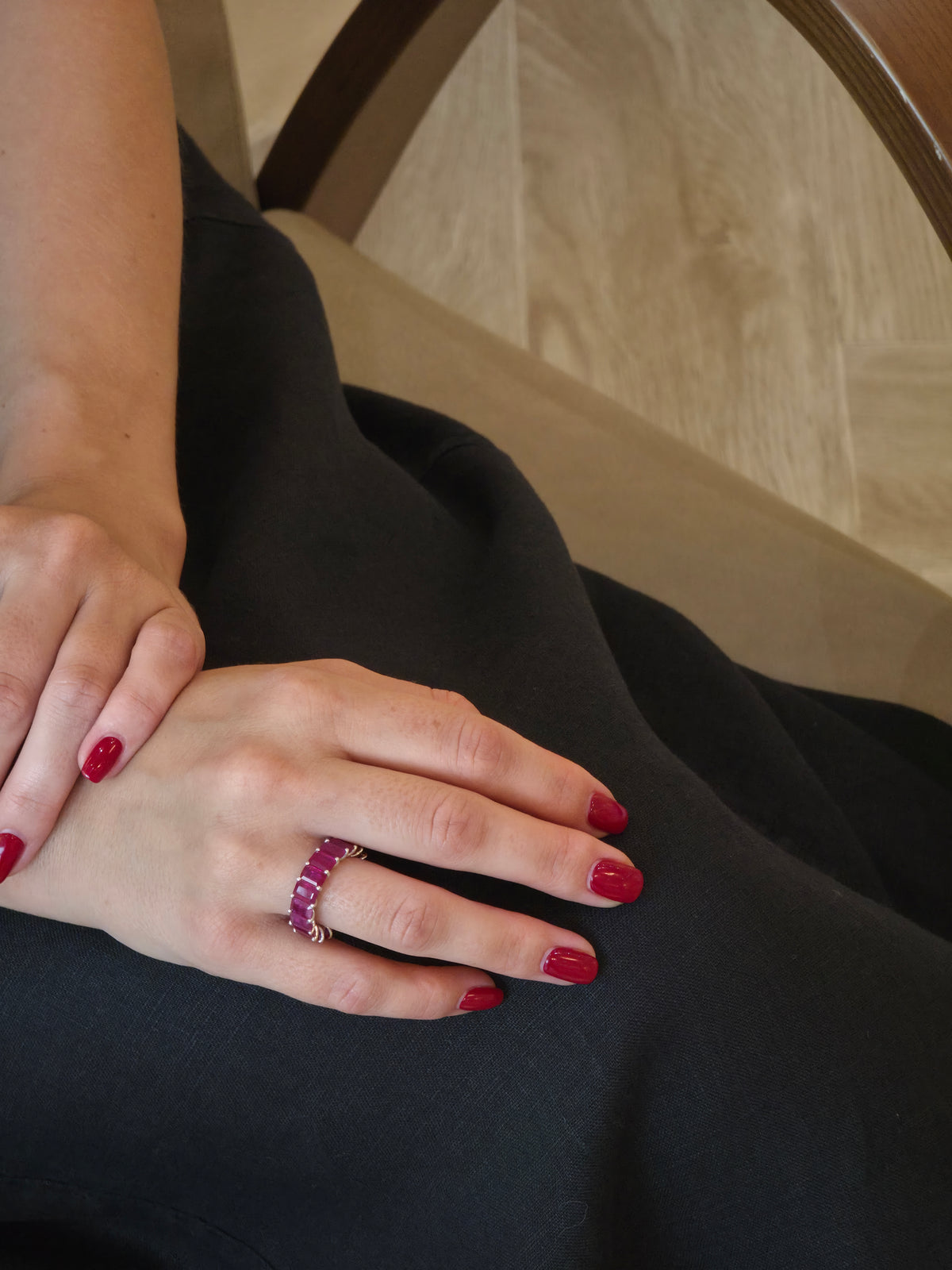 Delightful Eternity Ruby Ring - additional view