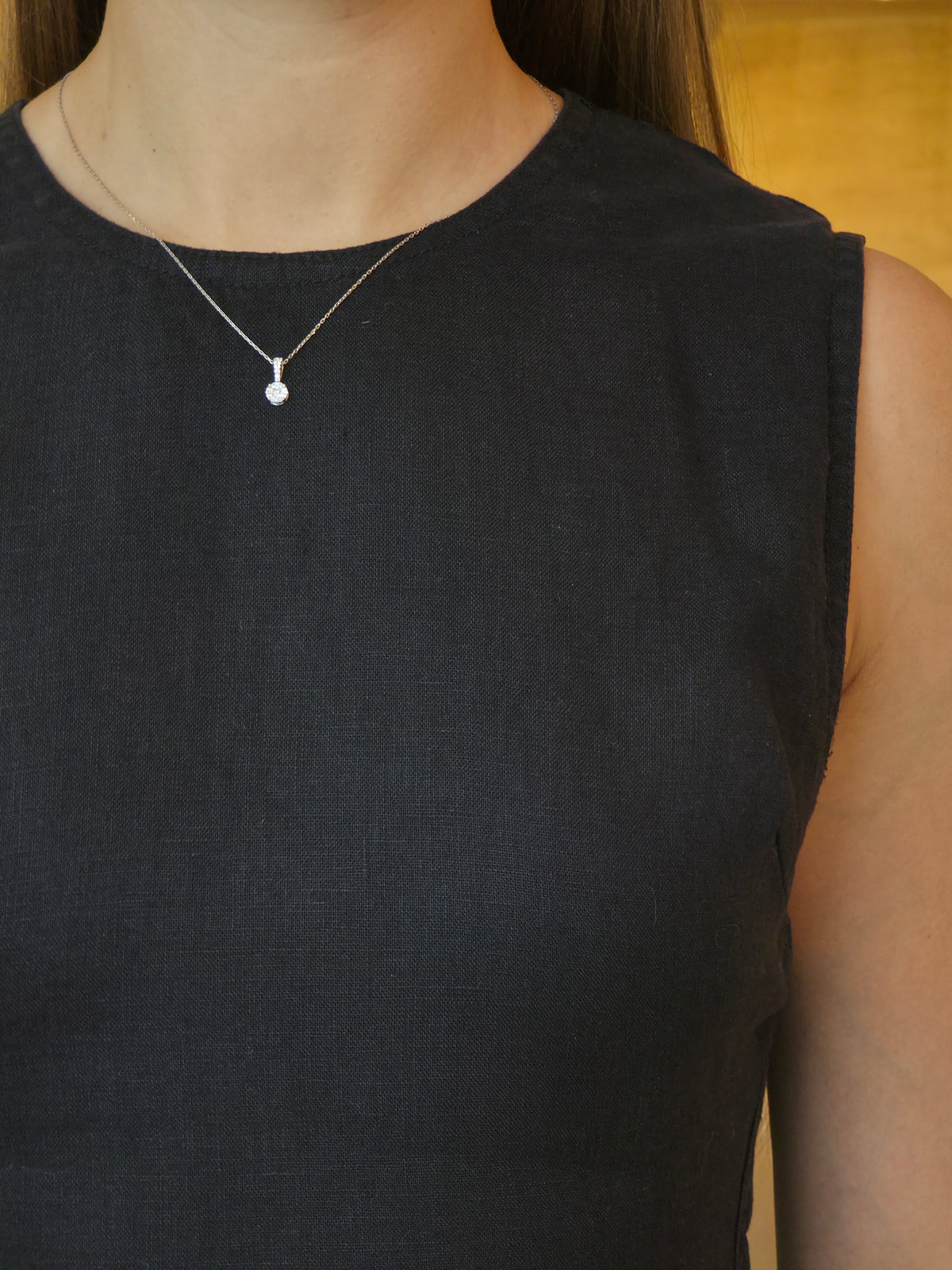 Refined Diamond Cluster Drop Pendant