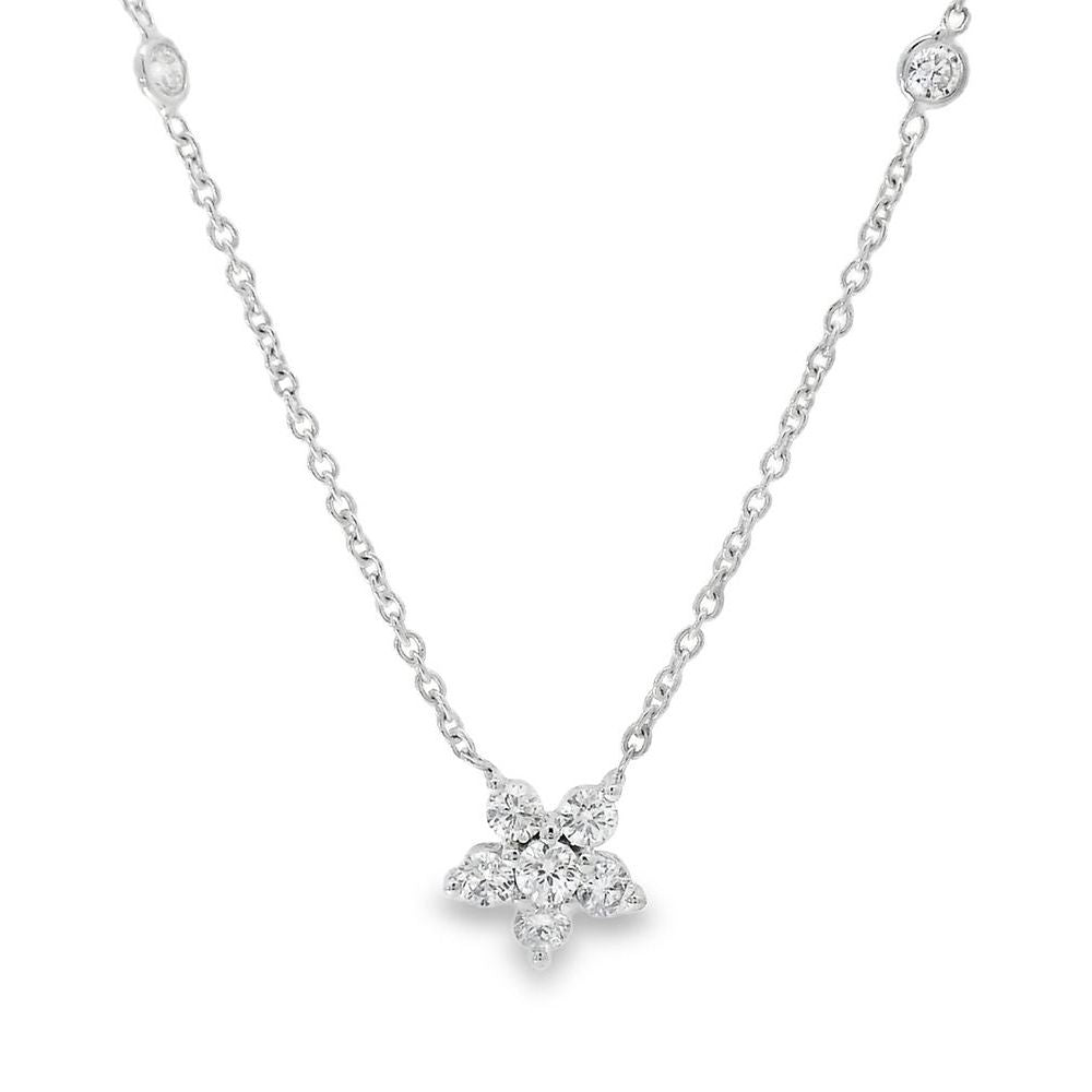 Delicate Flower Diamond Pendant
