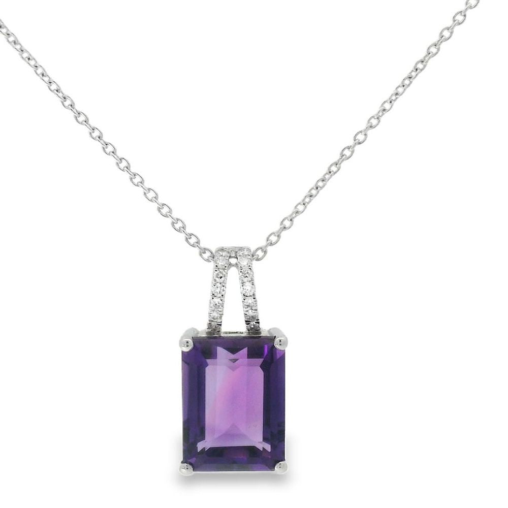 Colorful Square Amethyst Pendant