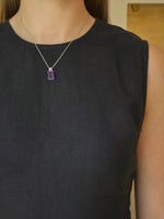 Colorful Square Amethyst Pendant - additional view