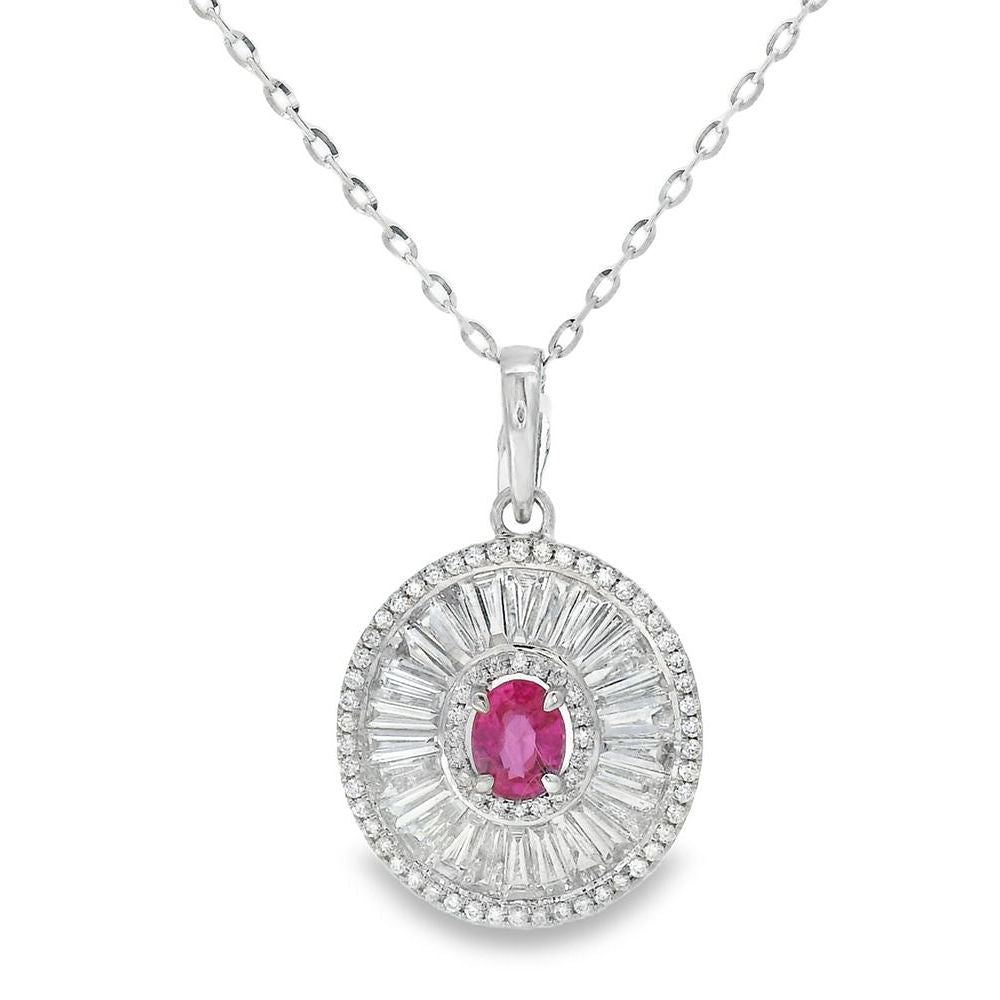 Exotic Full Diamond Ruby Pendant