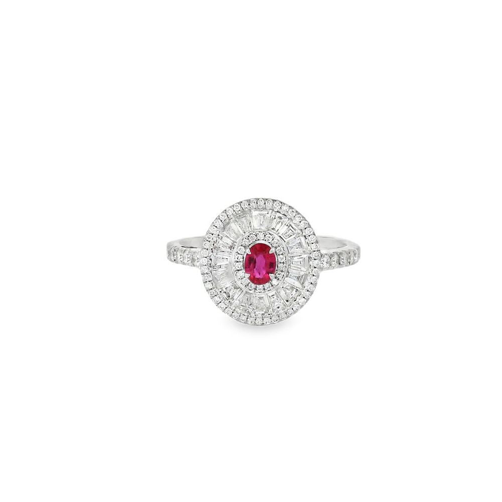 Exotic Full Diamond Ruby Ring