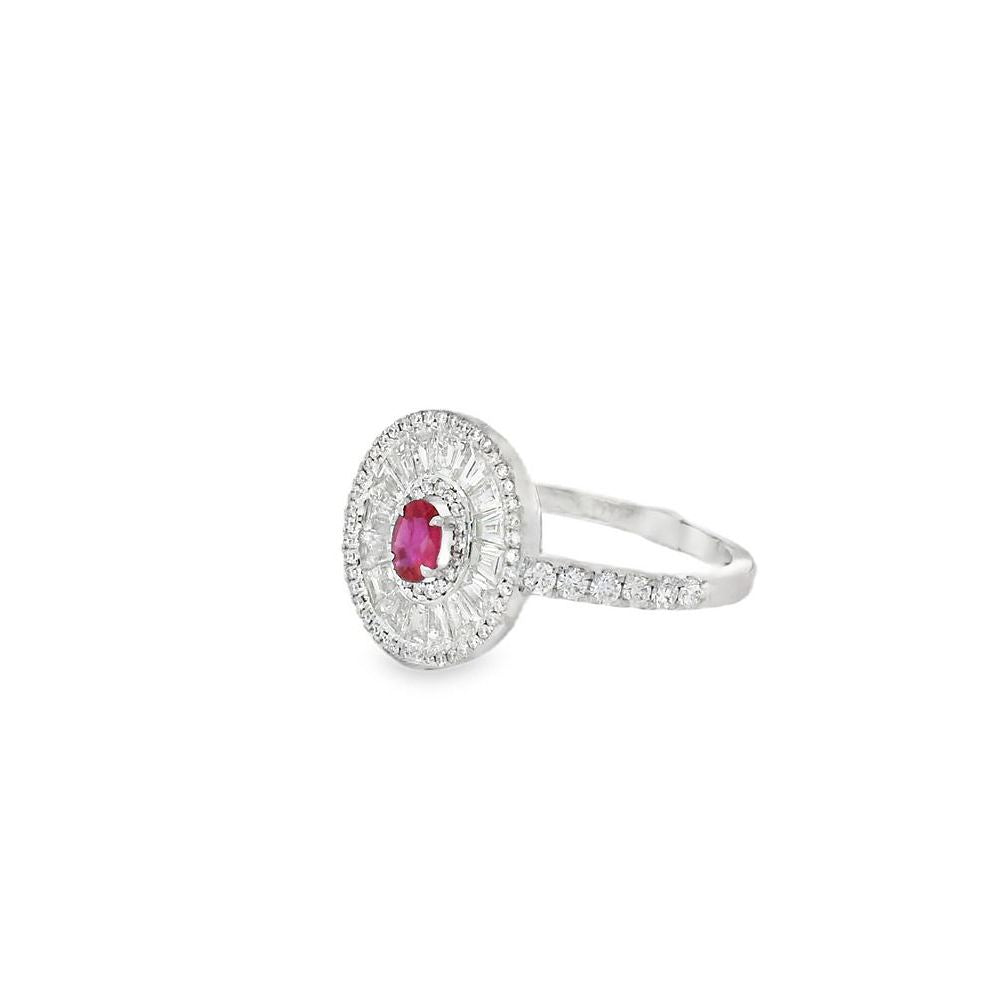 Exotic Full Diamond Ruby Ring