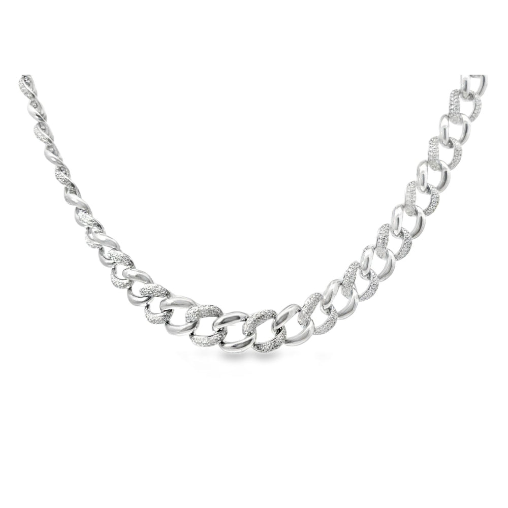 Elegant Cuban Chain Diamond Necklace