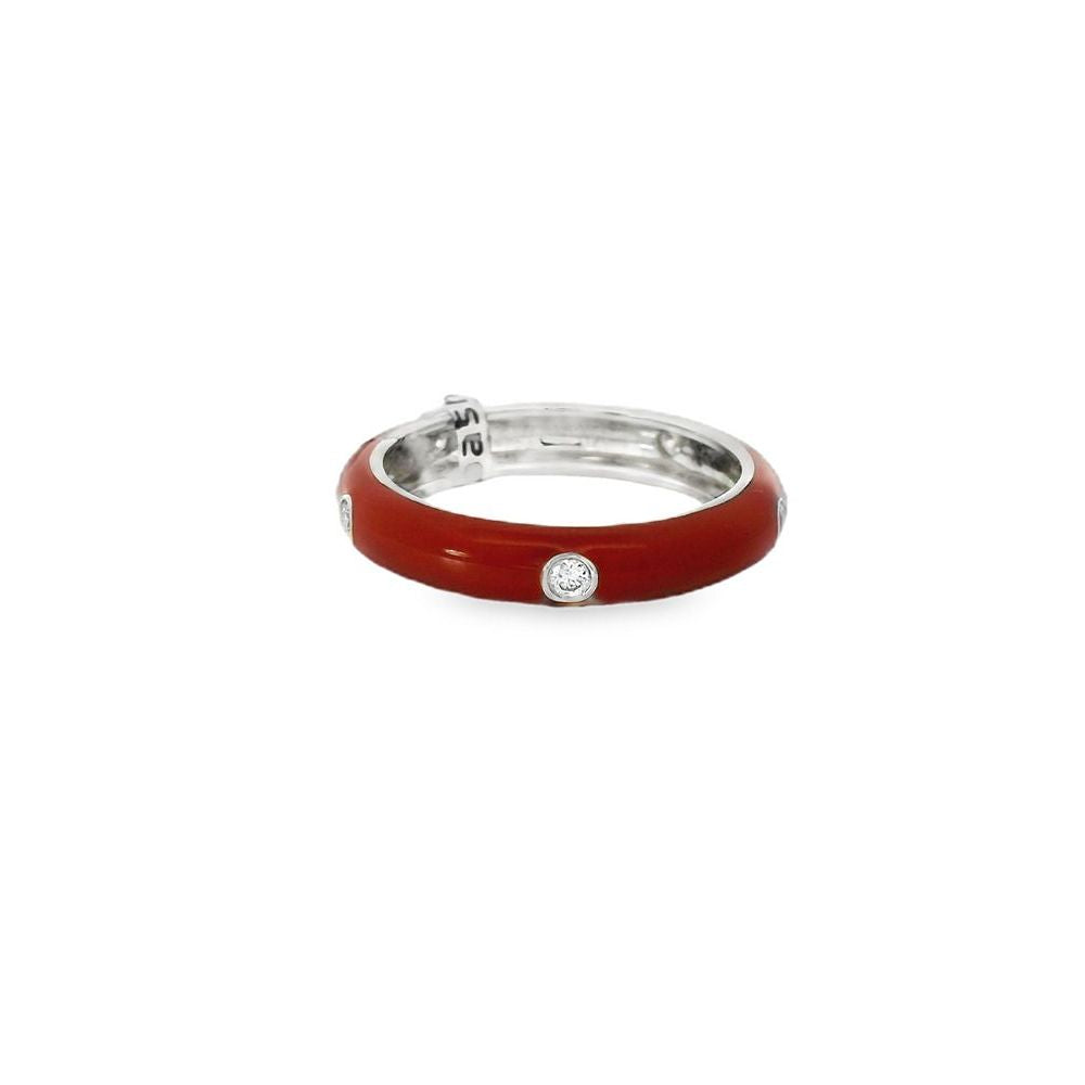 Lovely Red Mina Trio Diamond Ring